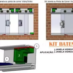 BATENTE JANELA OU PORTA DE CORRER